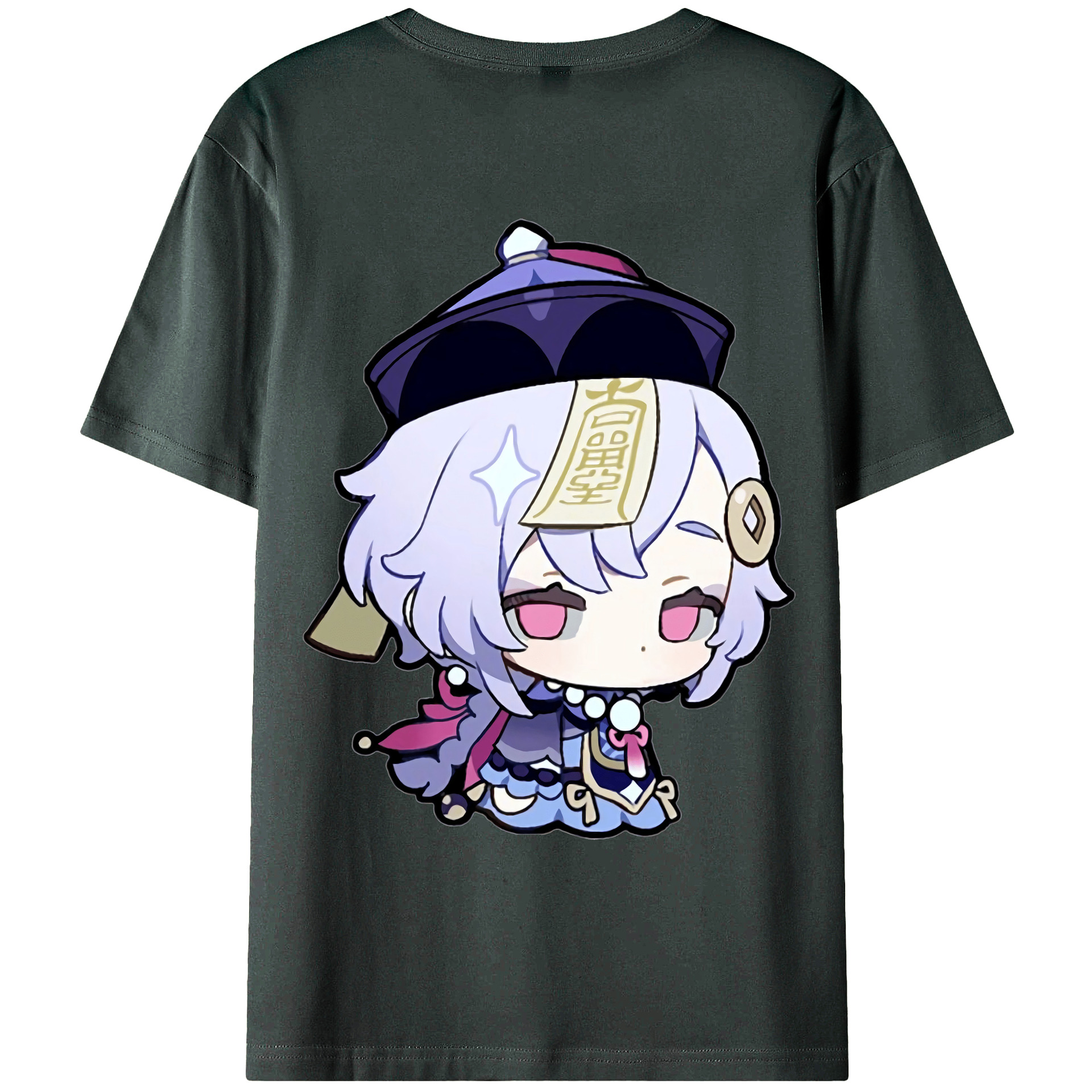 げんし神 七七 なな  genshin Nana 綿100％ メンズ半袖Tシャツ（バックプリント） 通気性